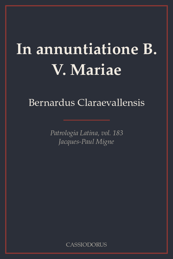 In annuntiatione B. V. Mariae cover
