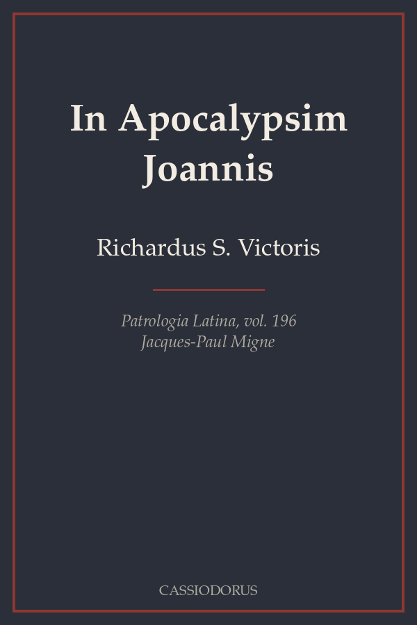 In Apocalypsim Joannis cover