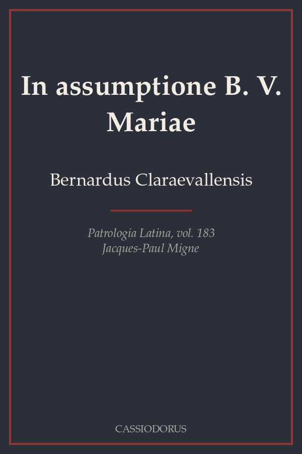 In assumptione B. V. Mariae cover