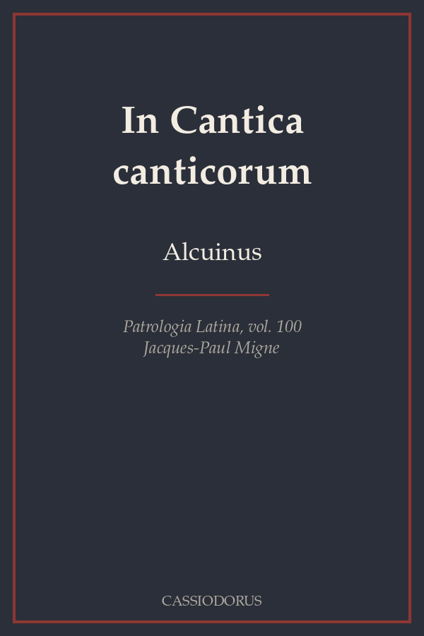 In Cantica canticorum cover