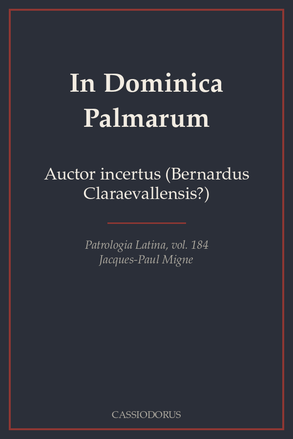 In Dominica Palmarum cover