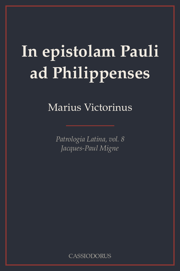 In epistolam Pauli ad Philippenses cover
