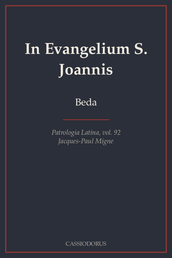 In Evangelium S. Joannis cover