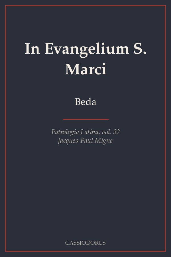 In Evangelium S. Marci cover