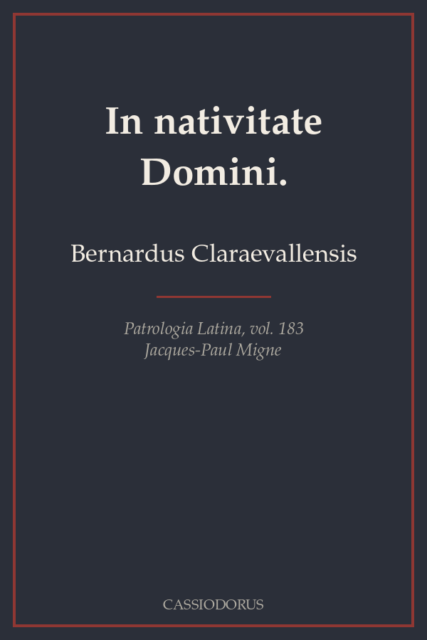In nativitate Domini. cover