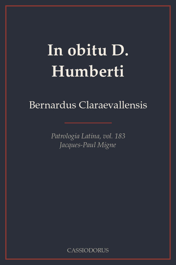 In obitu D. Humberti cover