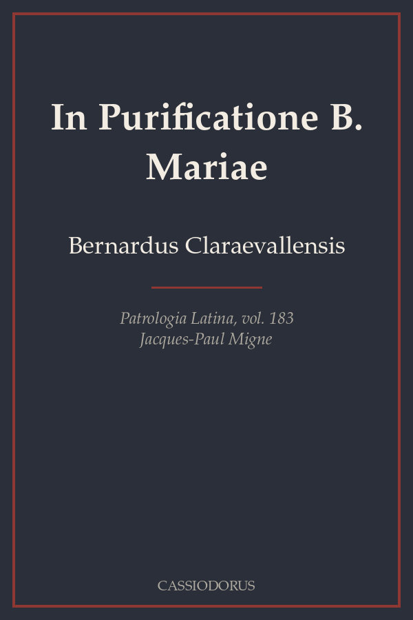 In Purificatione B. Mariae cover