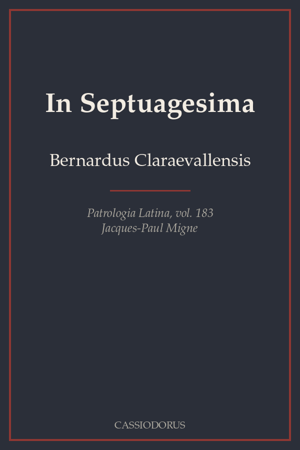 In Septuagesima cover