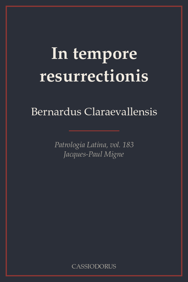 In tempore resurrectionis cover