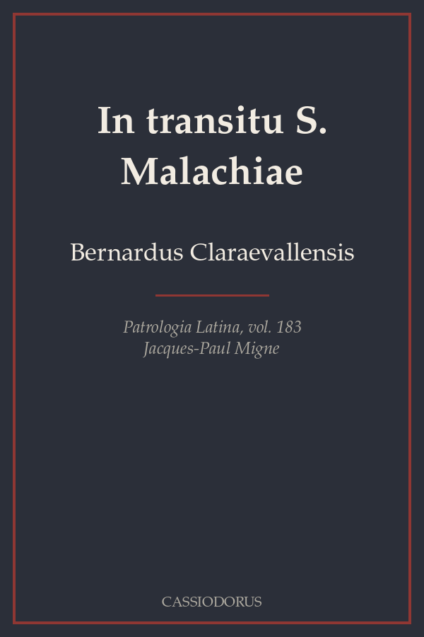 In transitu S. Malachiae cover