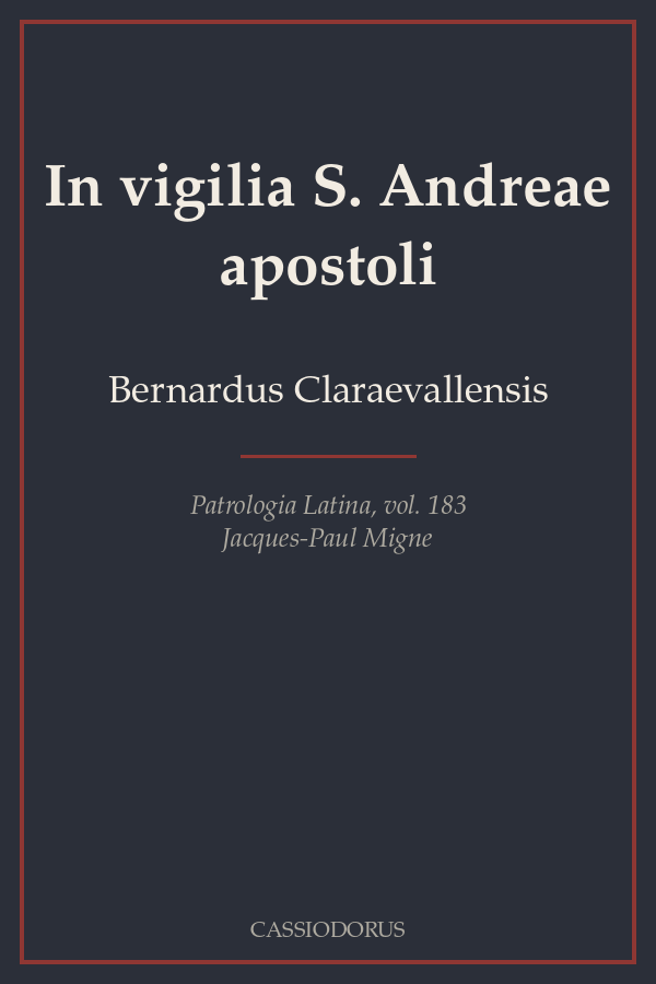 In vigilia S. Andreae apostoli cover
