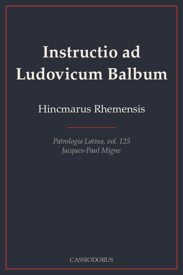 Instructio ad Ludovicum Balbum cover