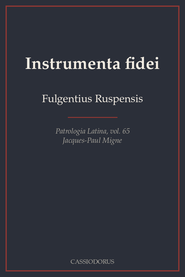 Instrumenta fidei cover