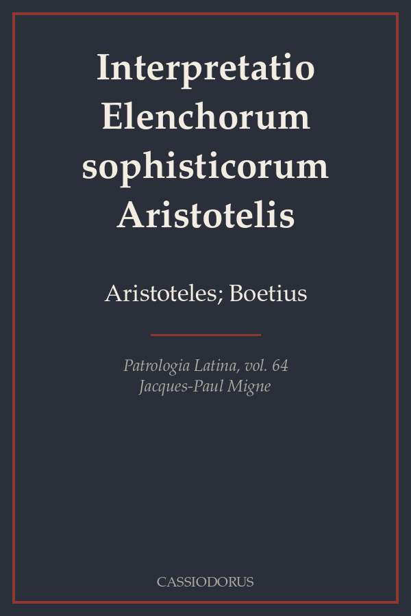 Interpretatio Elenchorum sophisticorum Aristotelis cover