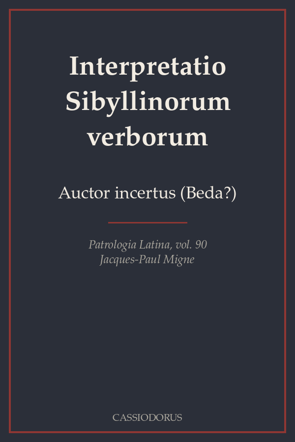 Interpretatio Sibyllinorum verborum cover