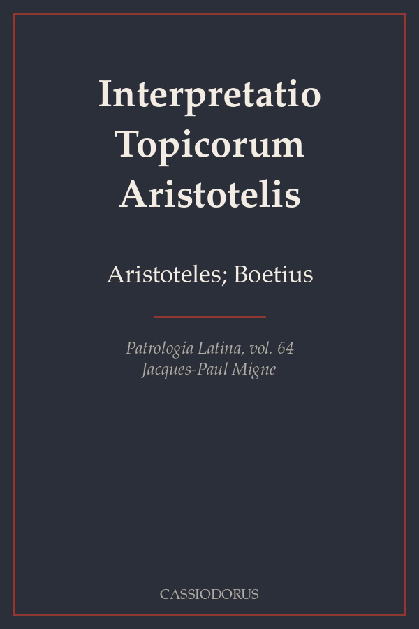 Interpretatio Topicorum Aristotelis cover
