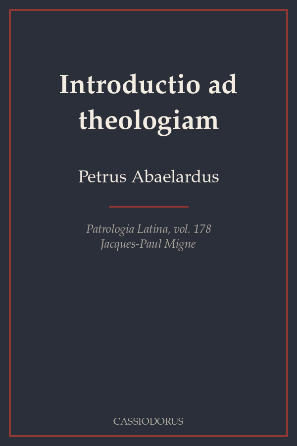Introductio ad theologiam cover