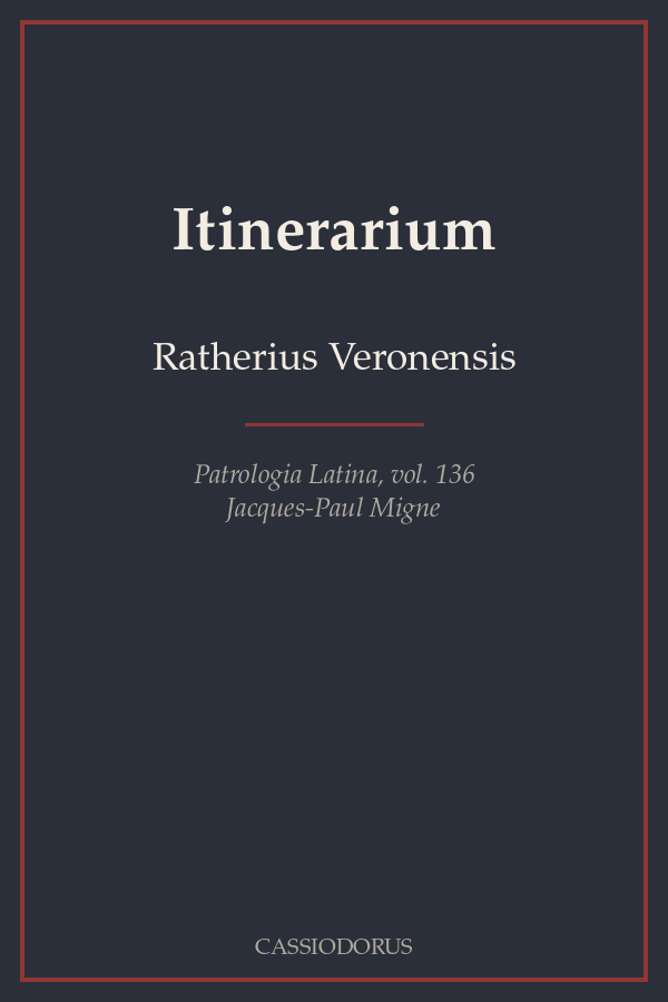 Itinerarium cover