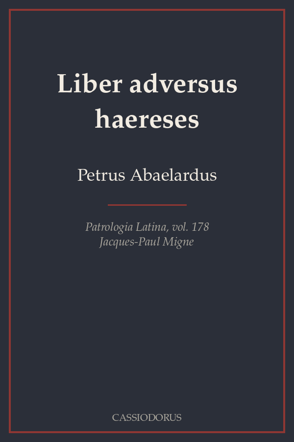 Liber adversus haereses cover