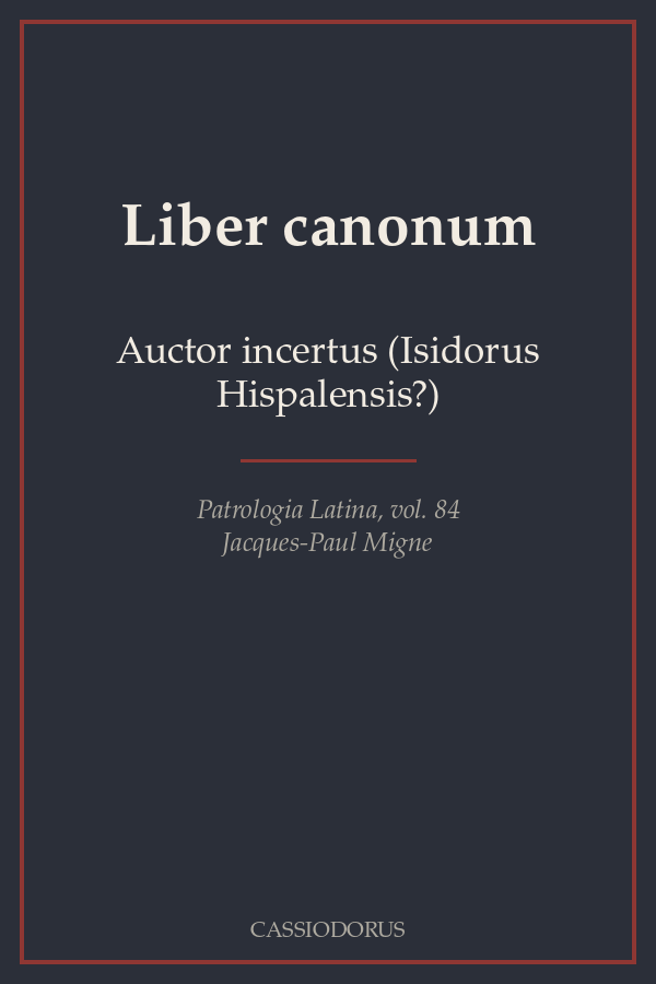 Liber canonum cover