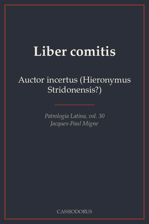 Liber comitis cover