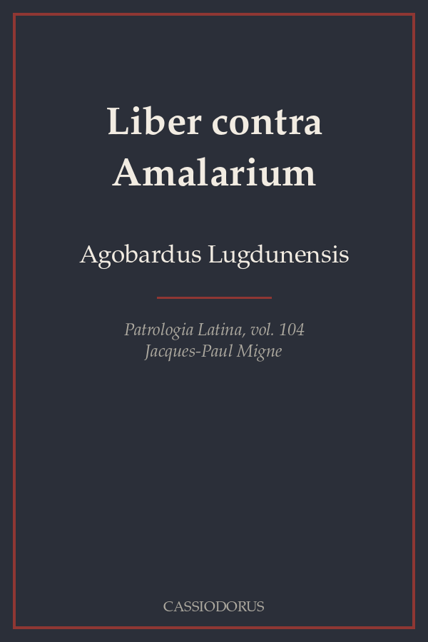 Liber contra Amalarium cover