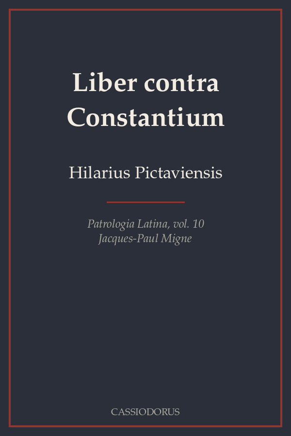 Liber contra Constantium cover