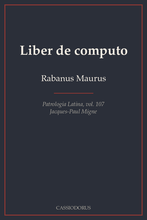 Liber de computo cover