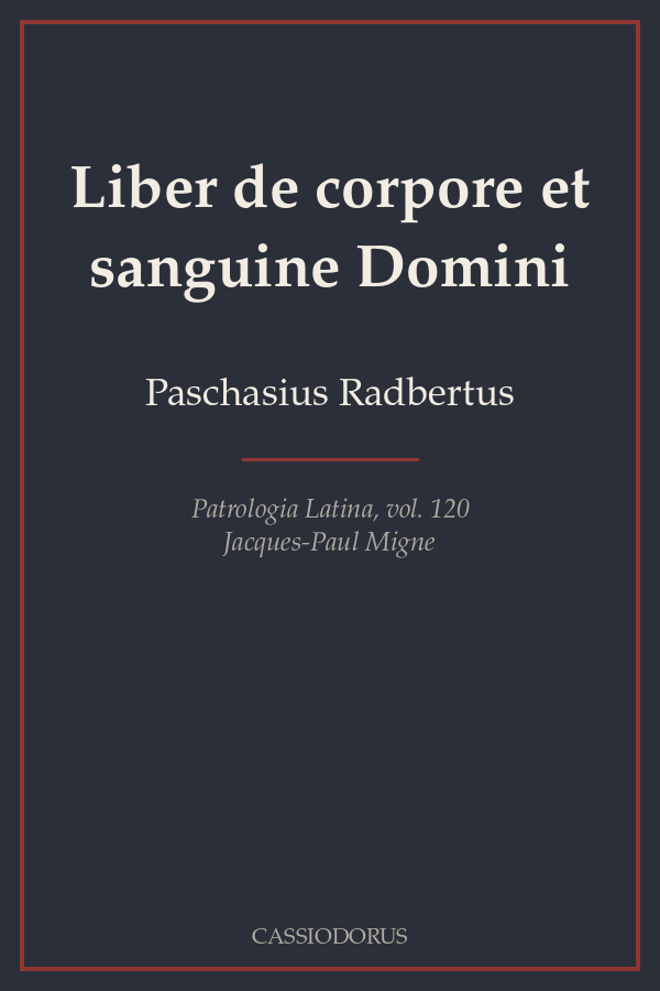 Liber de corpore et sanguine Domini cover