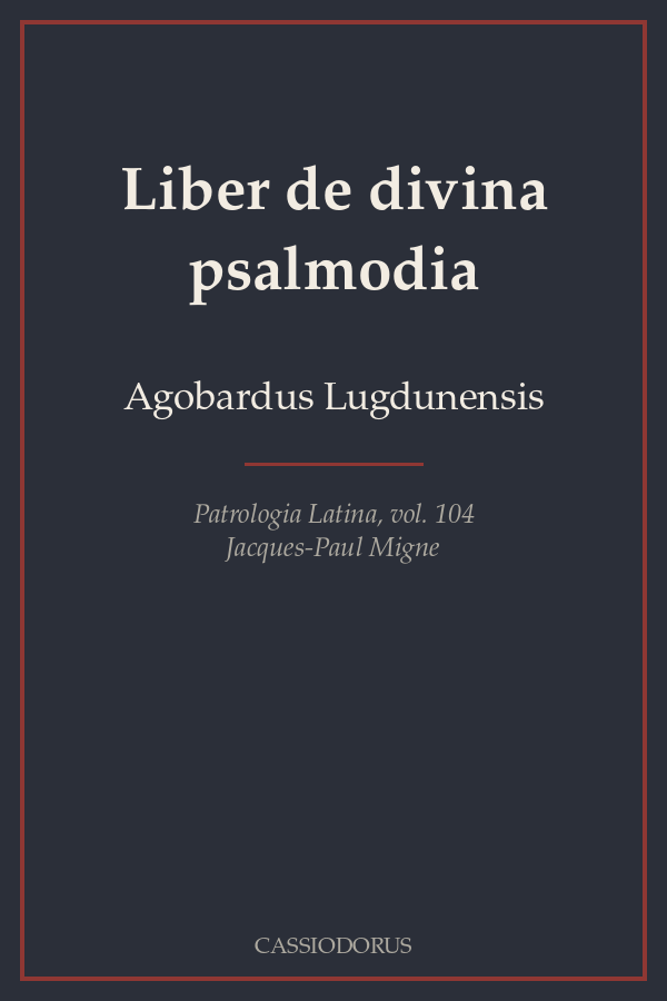 Liber de divina psalmodia cover