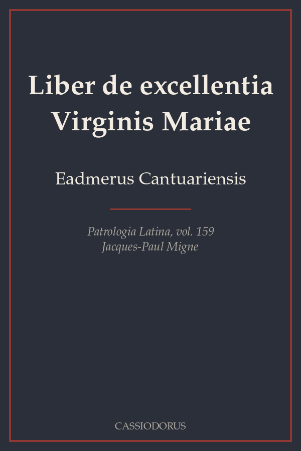 Liber de excellentia Virginis Mariae cover