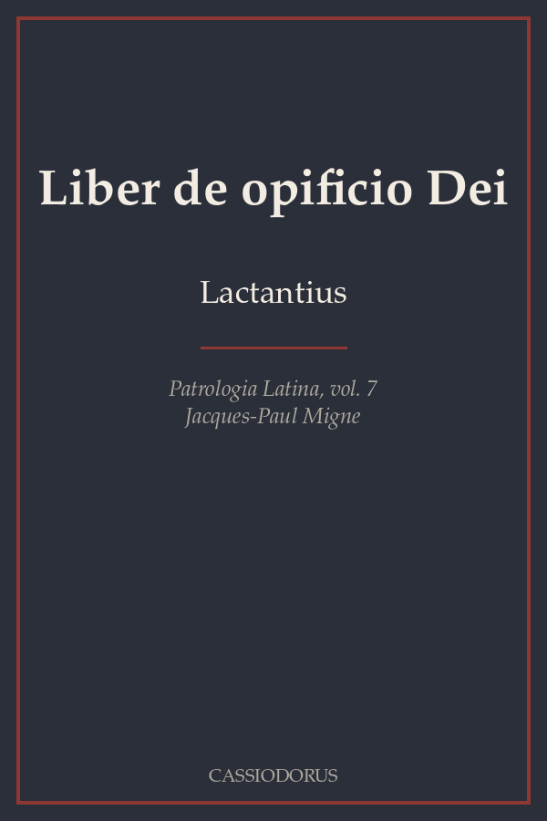 Liber de opificio Dei cover