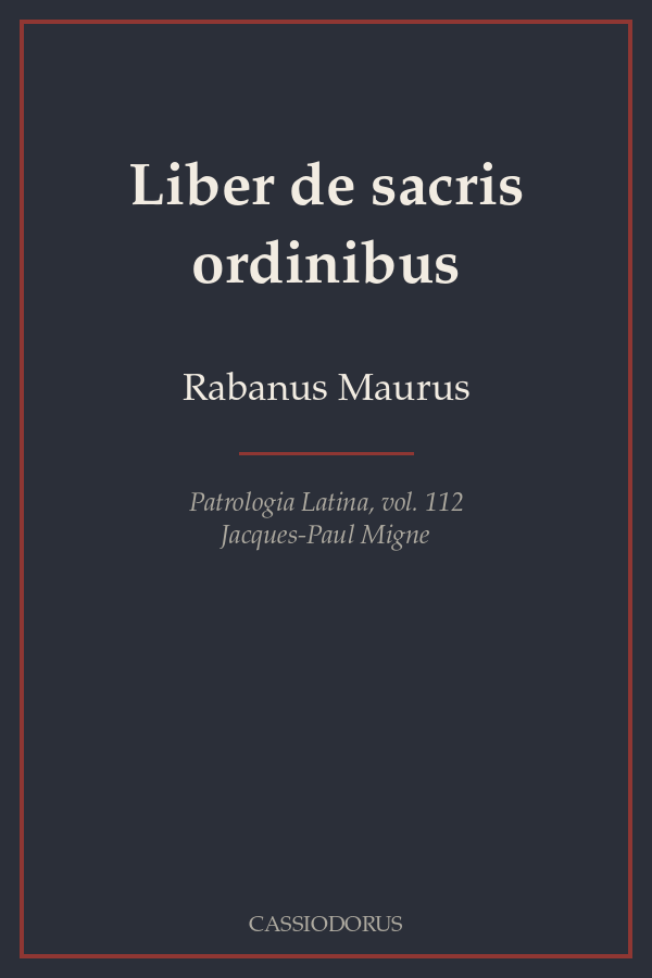 Liber de sacris ordinibus cover