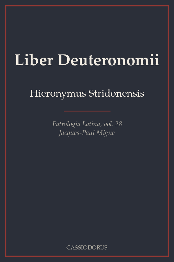Liber Deuteronomii cover