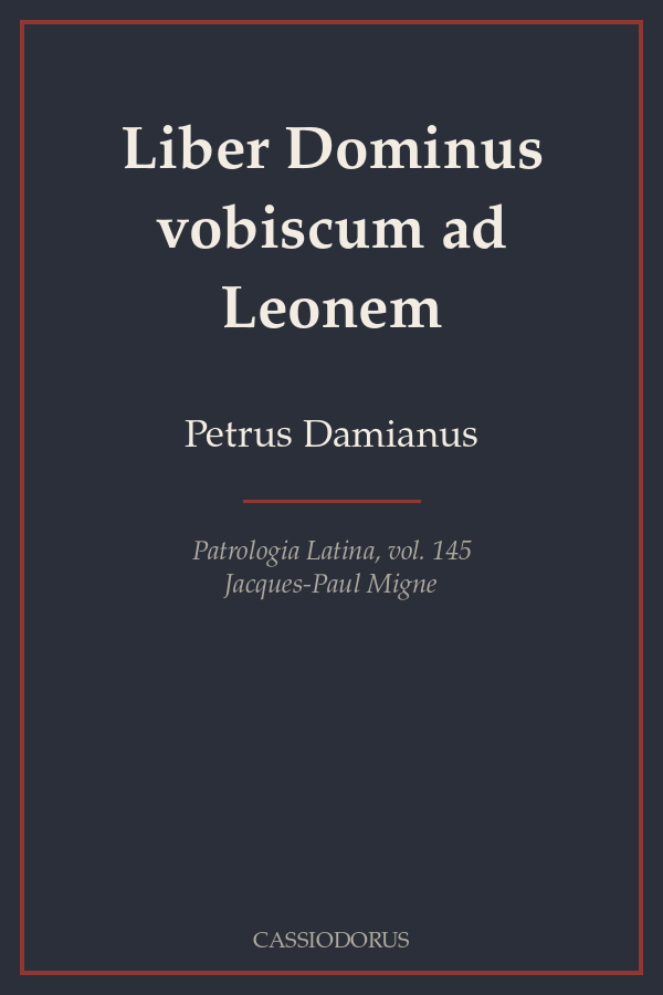 Liber Dominus vobiscum ad Leonem cover