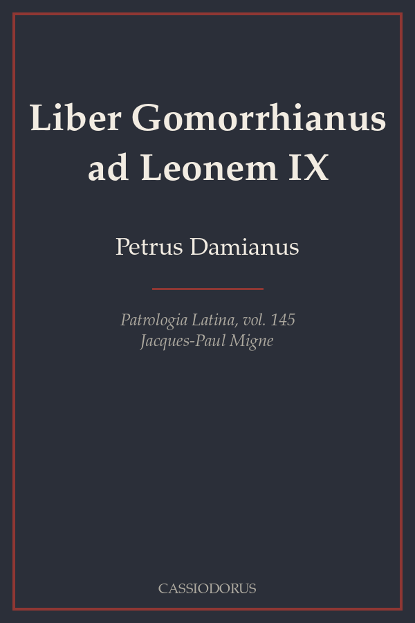Liber Gomorrhianus ad Leonem IX cover