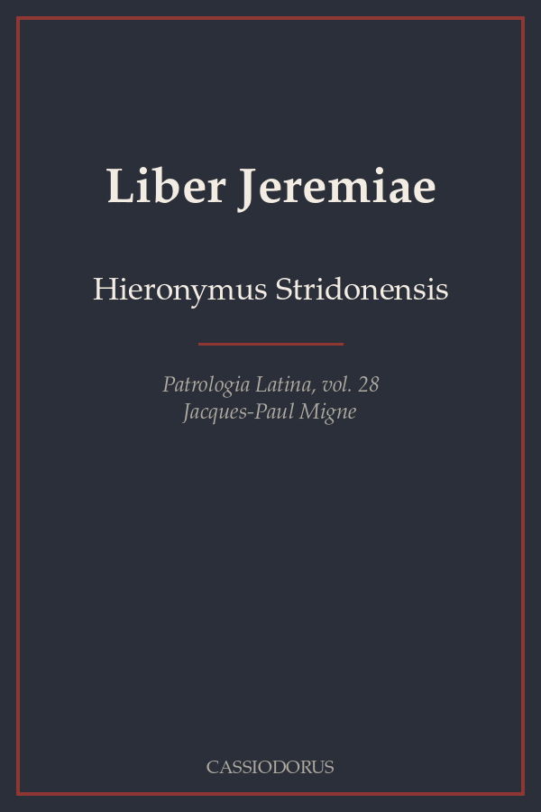 Liber Jeremiae cover