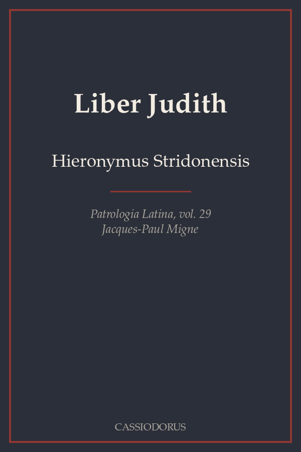 Liber Judith cover