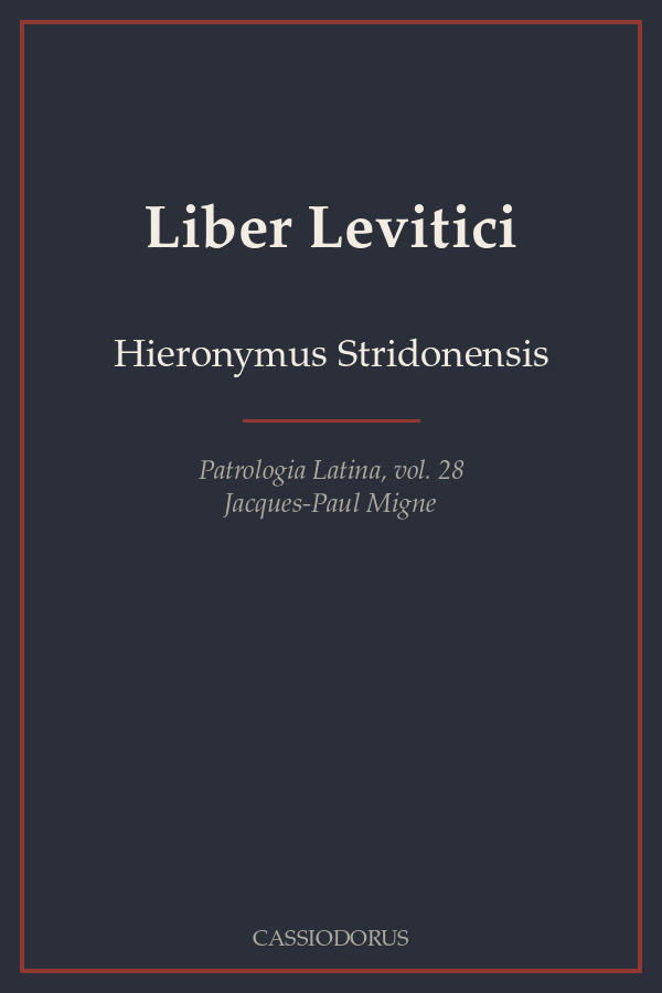 Liber Levitici cover
