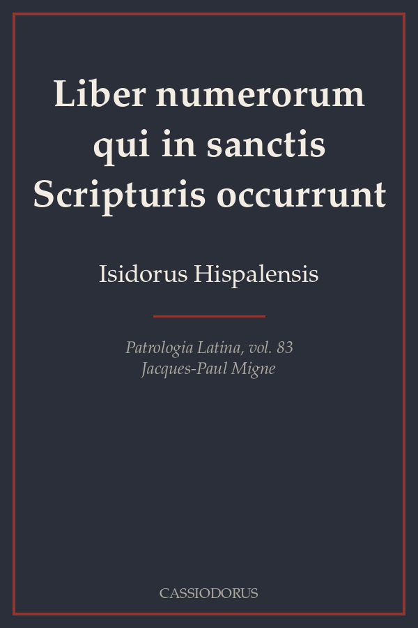 Liber numerorum qui in sanctis Scripturis occurrunt cover