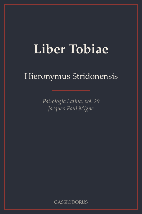 Liber Tobiae cover