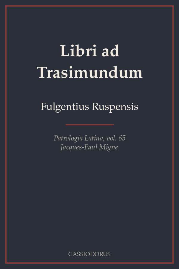Libri ad Trasimundum cover