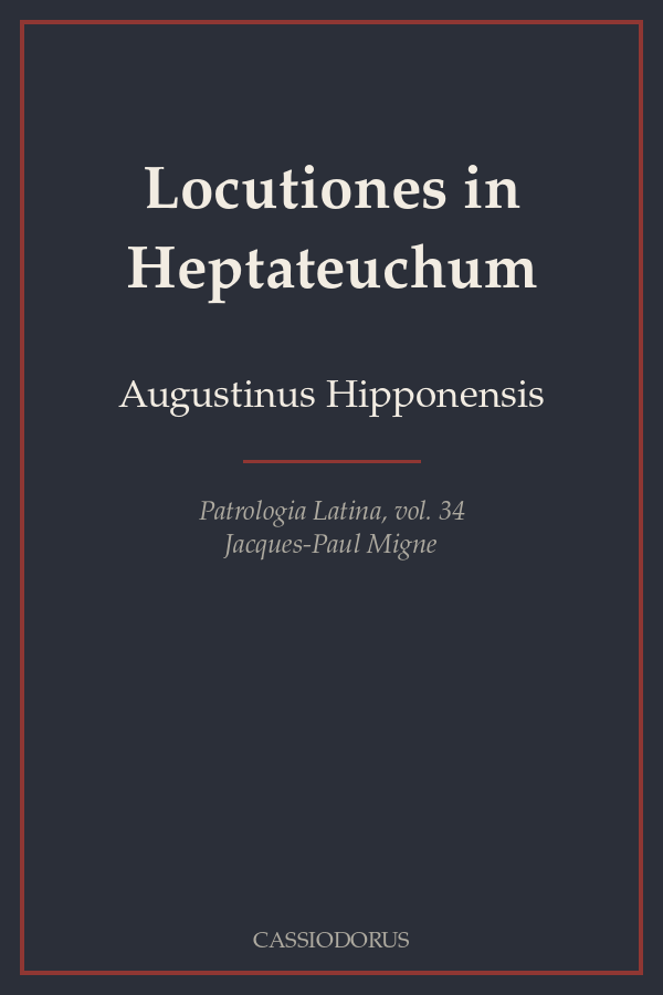 Locutiones in Heptateuchum cover