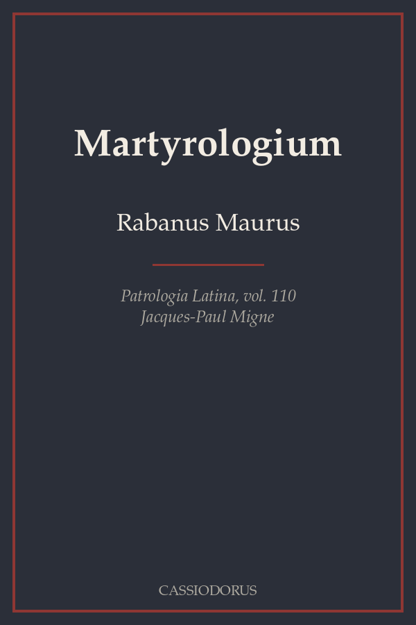 Martyrologium cover