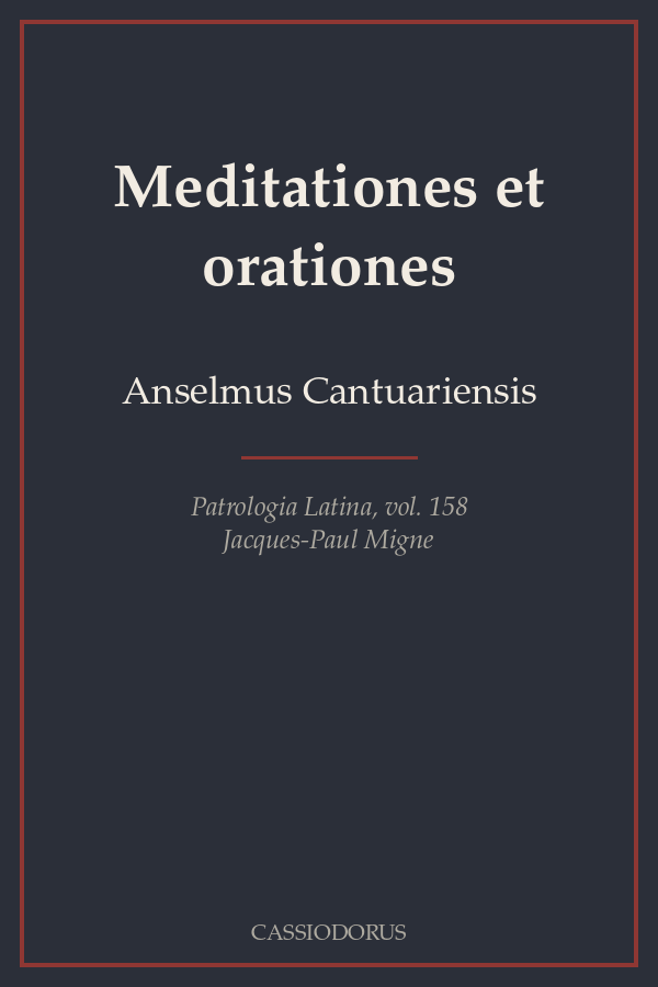 Meditationes et orationes cover