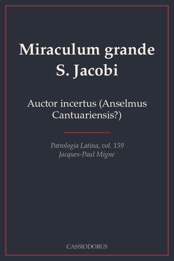 Miraculum grande S. Jacobi cover