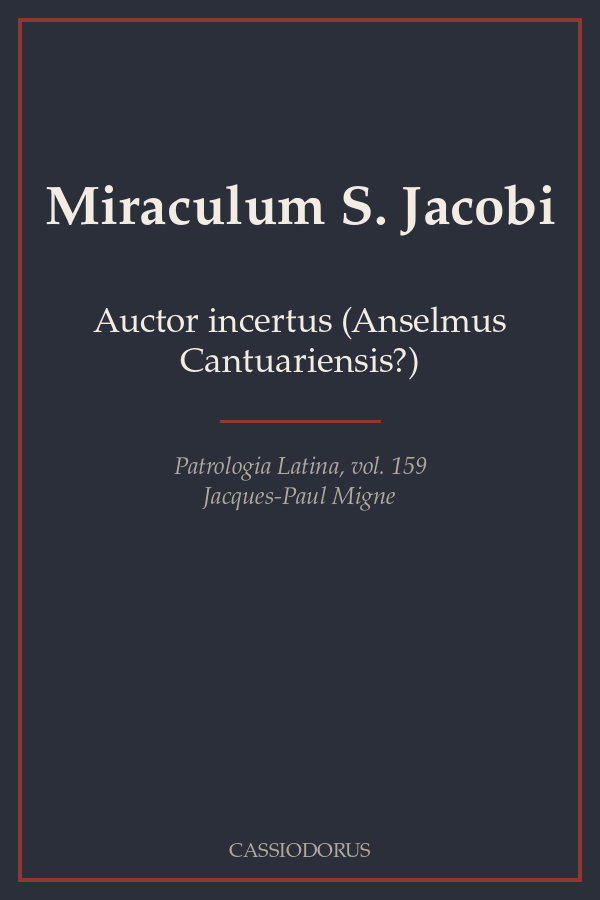 Miraculum S. Jacobi cover