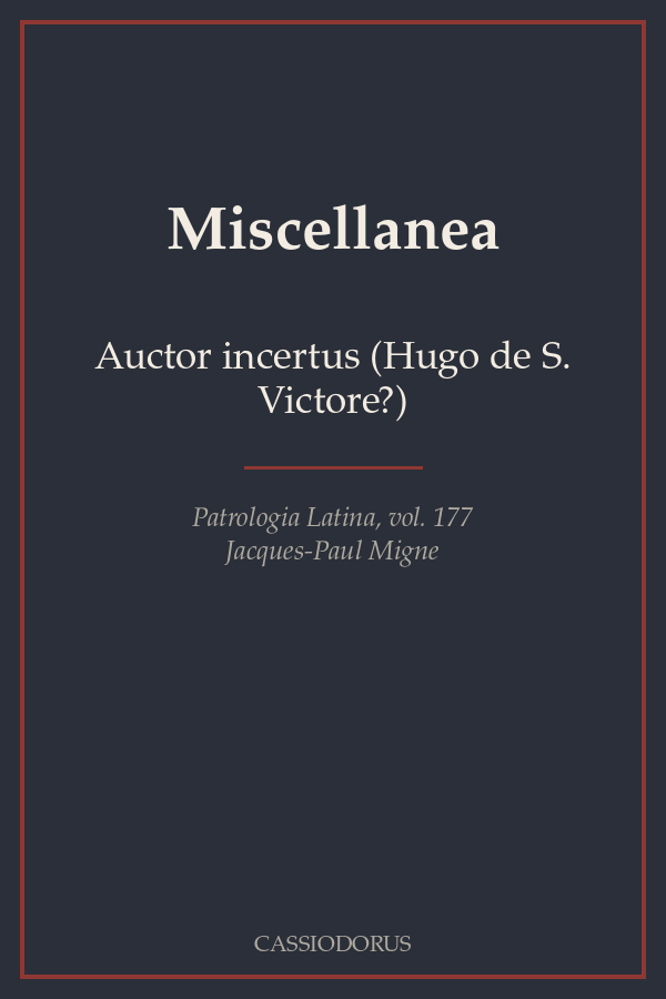 Miscellanea cover