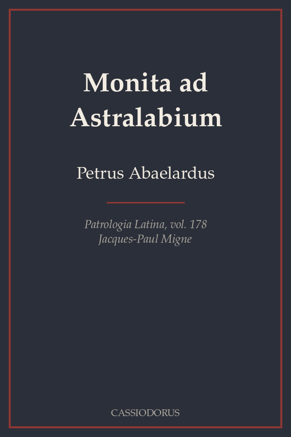 Monita ad Astralabium cover