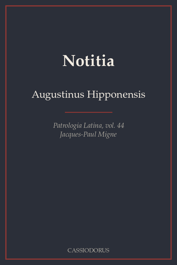 Notitia cover